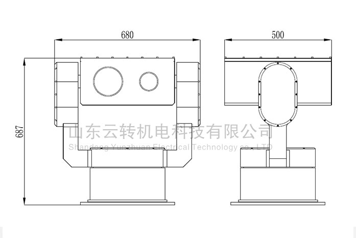 二維支架步進(jìn)電機(jī)轉(zhuǎn)臺680mm