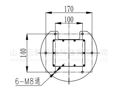 山東云轉(zhuǎn)科技智能變速單軸一維中載云臺20kg-頂板尺寸圖.jpg