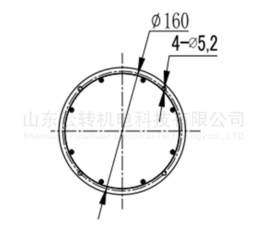 智能變速單軸一維輕載云臺5kg-底座安裝尺寸圖